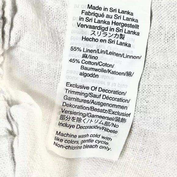 J Crew Shorts Women M Linen Cotton Pom Pom Fringe Pocket Elastic Drawstring - Picture 5 of 5